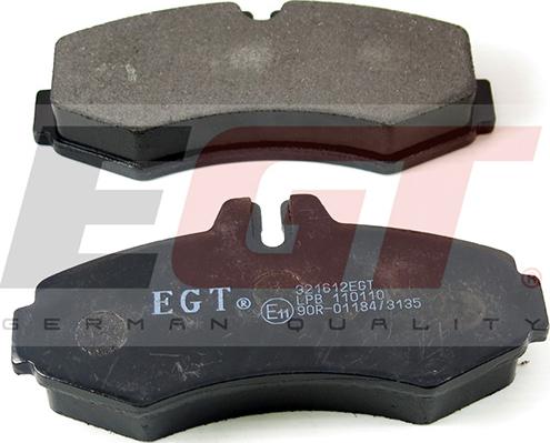 EGT 321612EGT - Kit de plaquettes de frein, frein à disque cwaw.fr