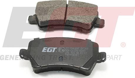 EGT 321184cEGT - Kit de plaquettes de frein, frein à disque cwaw.fr