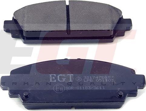 EGT 321747EGT - Kit de plaquettes de frein, frein à disque cwaw.fr