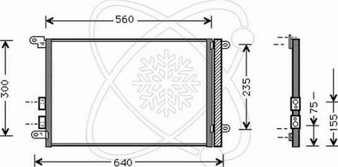 EACLIMA 30F0079 - Condensateur, climatisation cwaw.fr