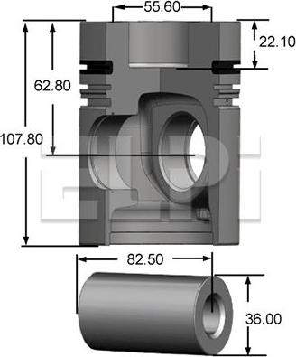 ELPI LP181 3016 STD - Piston cwaw.fr