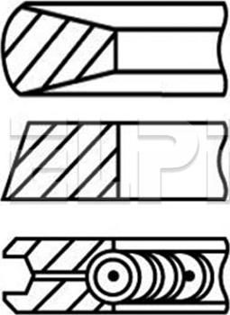 ELPI LP182 2235 STD - Jeu de segments de pistons cwaw.fr