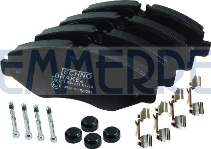 Emmerre 960513 - Kit de plaquettes de frein, frein à disque cwaw.fr