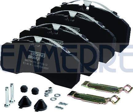 Emmerre 960794 - Kit de plaquettes de frein, frein à disque cwaw.fr