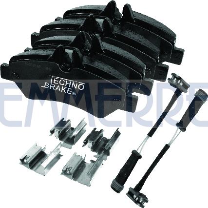 Emmerre 960776 - Kit de plaquettes de frein, frein à disque cwaw.fr