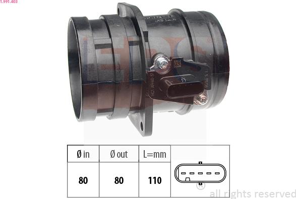 EPS 1.991.403 - Débitmètre de masse d'air cwaw.fr