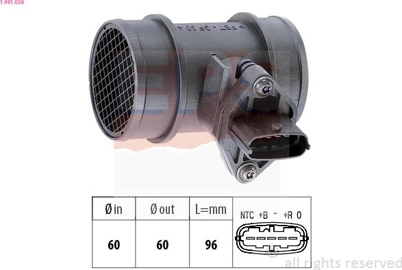 EPS 1.991.038 - Débitmètre de masse d'air cwaw.fr