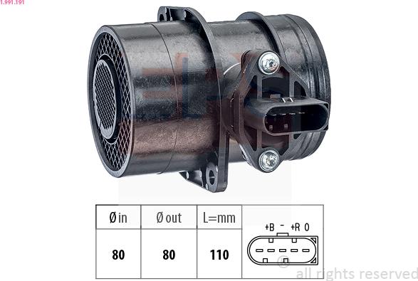 EPS 1.991.191 - Débitmètre de masse d'air cwaw.fr