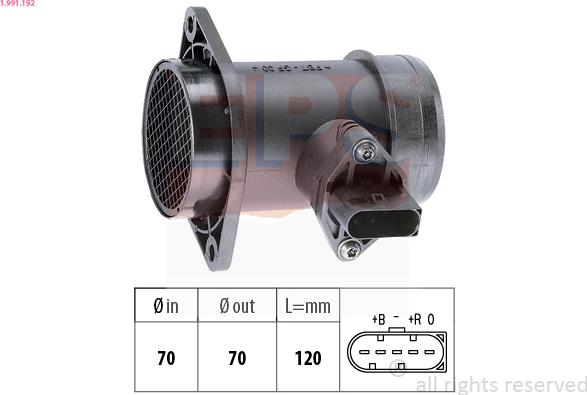 EPS 1.991.192 - Débitmètre de masse d'air cwaw.fr