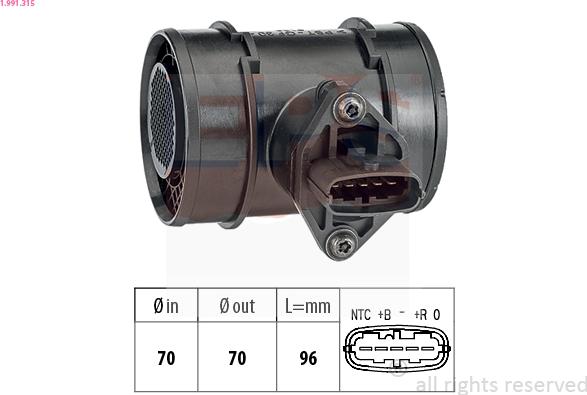 EPS 1.991.315 - Débitmètre de masse d'air cwaw.fr