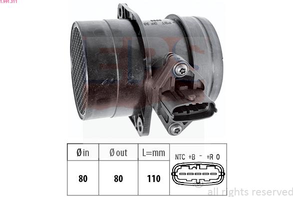 EPS 1.991.311 - Débitmètre de masse d'air cwaw.fr