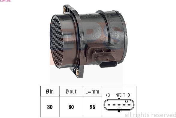 EPS 1.991.376 - Débitmètre de masse d'air cwaw.fr