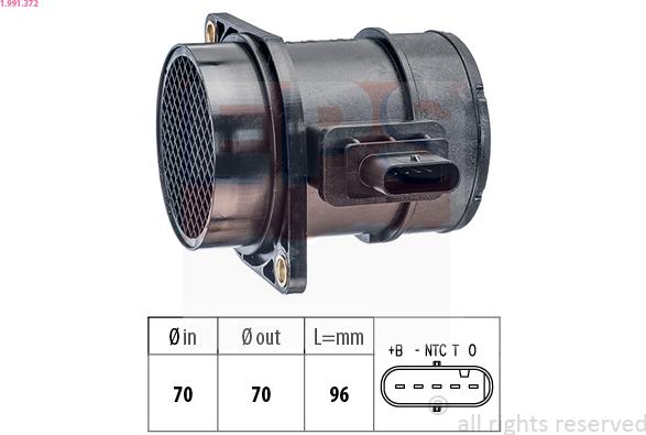 EPS 1.991.372 - Débitmètre de masse d'air cwaw.fr