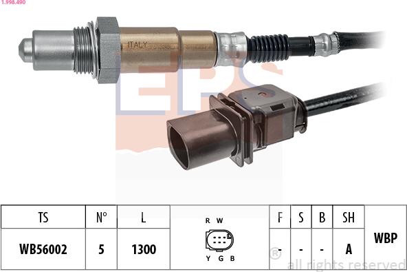 EPS 1.998.490 - Sonde lambda cwaw.fr