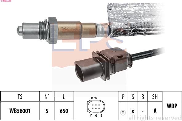 EPS 1.998.418 - Sonde lambda cwaw.fr