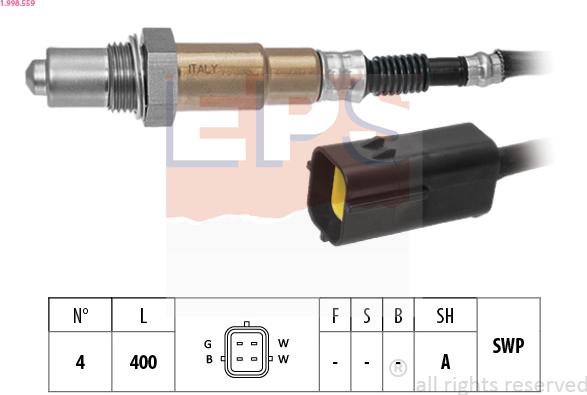 EPS 1.998.559 - Sonde lambda cwaw.fr