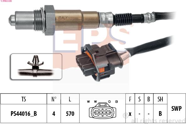 EPS 1.998.538 - Sonde lambda cwaw.fr