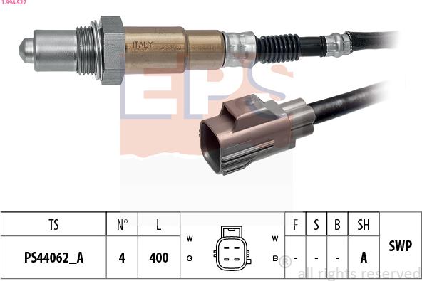 EPS 1.998.527 - Sonde lambda cwaw.fr