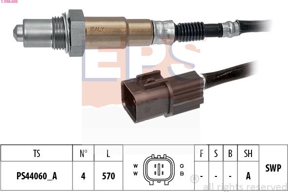 EPS 1.998.605 - Sonde lambda cwaw.fr