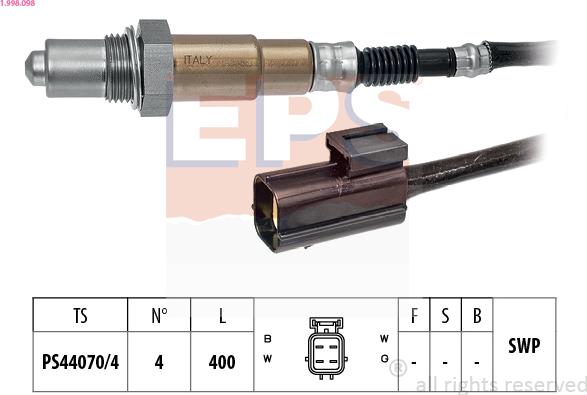 EPS 1.998.098 - Sonde lambda cwaw.fr