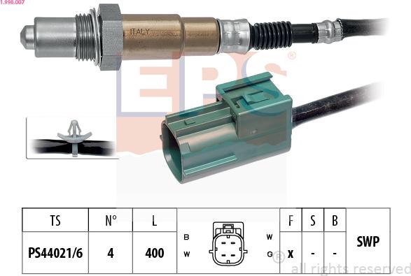 EPS 1.998.007 - Sonde lambda cwaw.fr