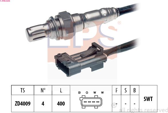 EPS 1.998.026 - Sonde lambda cwaw.fr