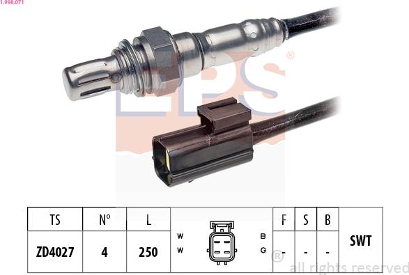 EPS 1.998.071 - Sonde lambda cwaw.fr