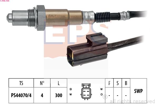 EPS 1.998.106 - Sonde lambda cwaw.fr