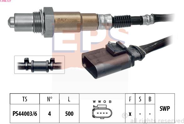 EPS 1.998.127 - Sonde lambda cwaw.fr