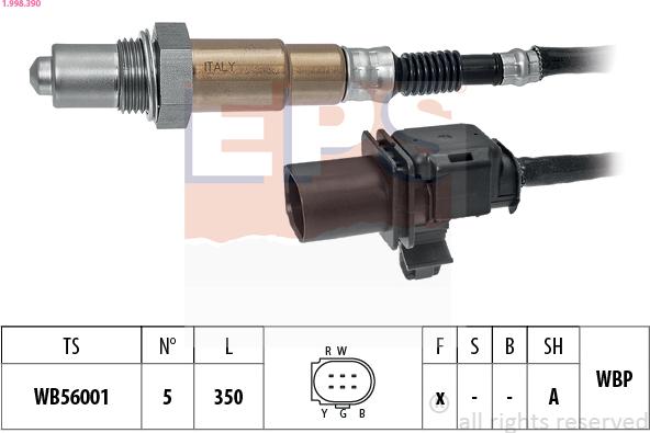 EPS 1.998.390 - Sonde lambda cwaw.fr