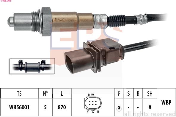 EPS 1.998.398 - Sonde lambda cwaw.fr