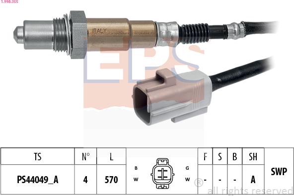 EPS 1.998.355 - Sonde lambda cwaw.fr