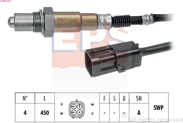 EPS 1.998.357 - Sonde lambda cwaw.fr