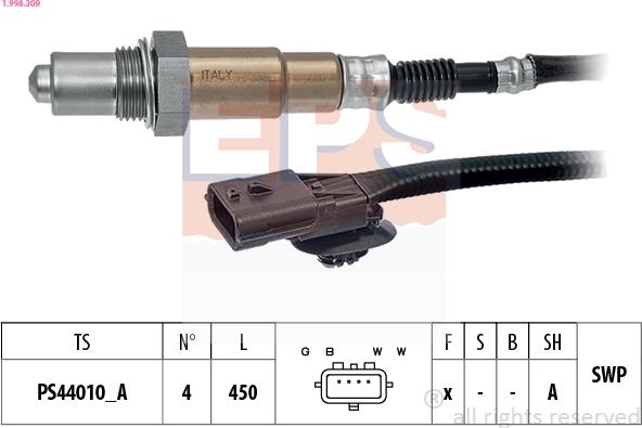 EPS 1.998.309 - Sonde lambda cwaw.fr