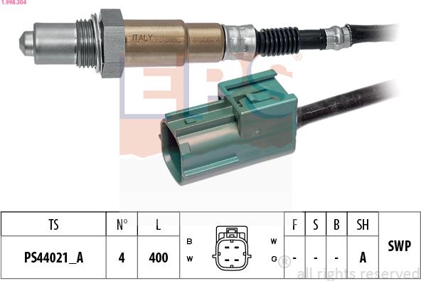 EPS 1.998.304 - Sonde lambda cwaw.fr