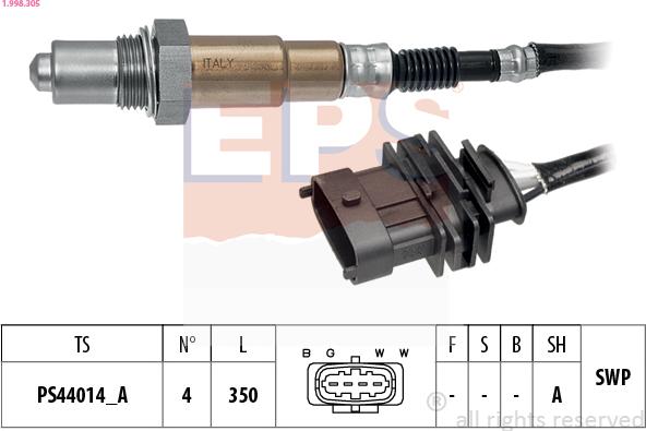 EPS 1.998.305 - Sonde lambda cwaw.fr