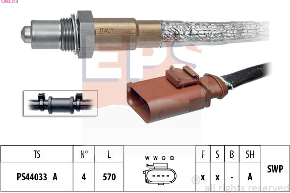 EPS 1.998.314 - Sonde lambda cwaw.fr