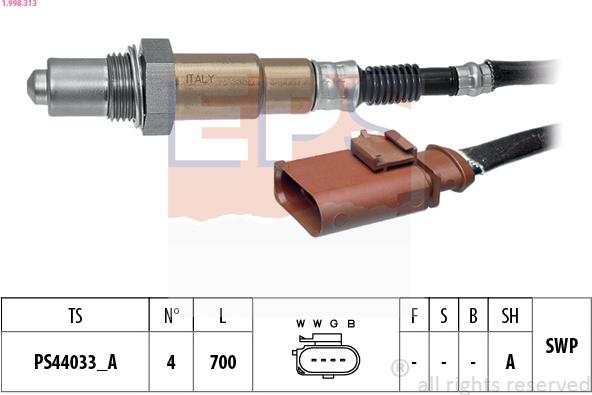 EPS 1.998.313 - Sonde lambda cwaw.fr