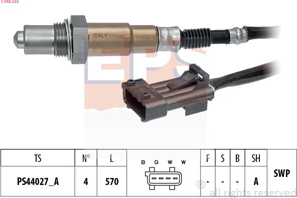 EPS 1.998.334 - Sonde lambda cwaw.fr