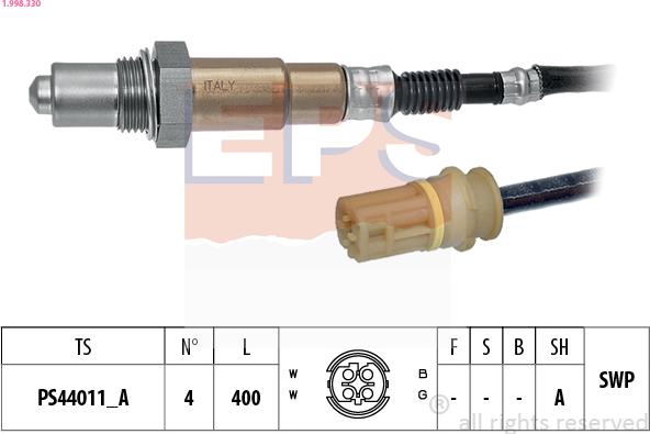 EPS 1.998.330 - Sonde lambda cwaw.fr