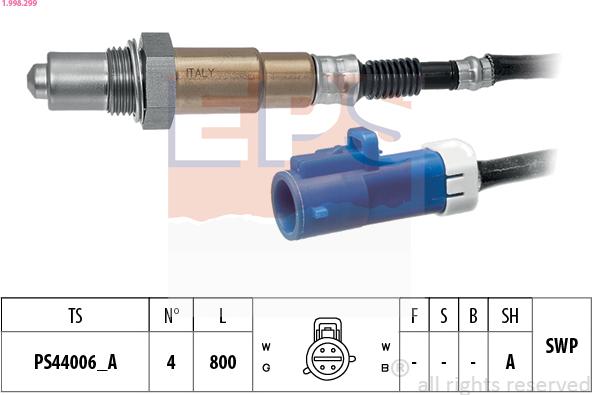 EPS 1.998.299 - Sonde lambda cwaw.fr