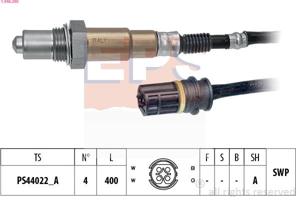 EPS 1.998.290 - Sonde lambda cwaw.fr