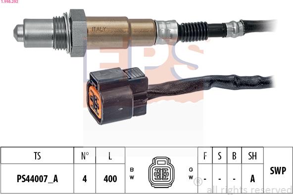 EPS 1.998.292 - Sonde lambda cwaw.fr