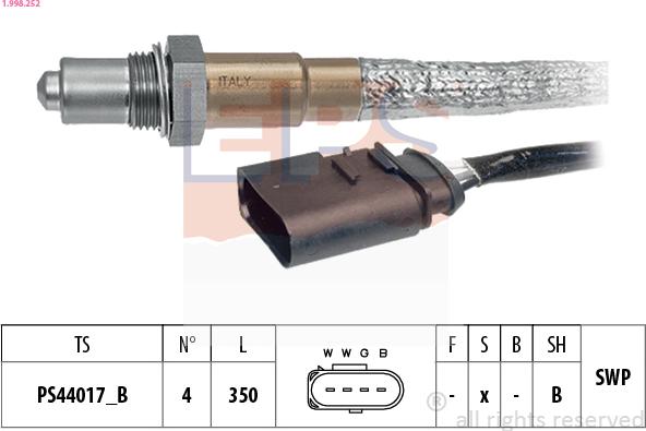 EPS 1.998.252 - Sonde lambda cwaw.fr