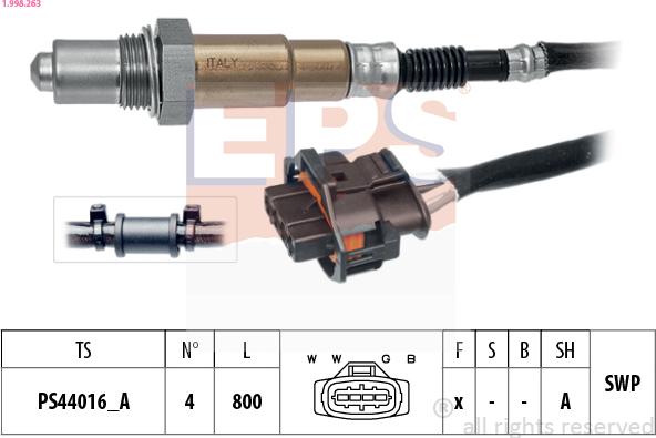 EPS 1.998.263 - Sonde lambda cwaw.fr