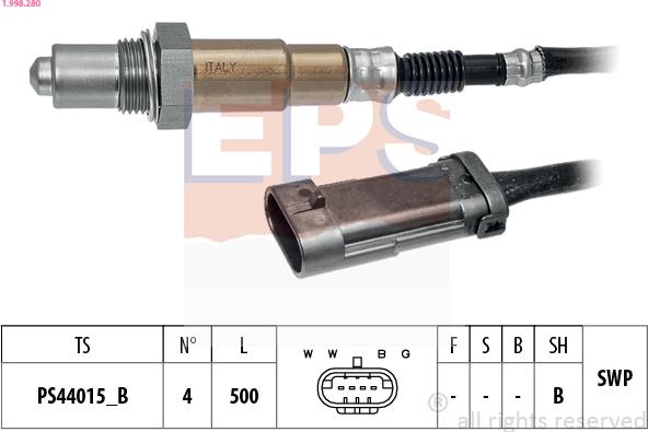 EPS 1.998.280 - Sonde lambda cwaw.fr