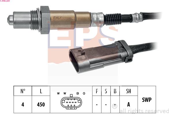 EPS 1.998.281 - Sonde lambda cwaw.fr