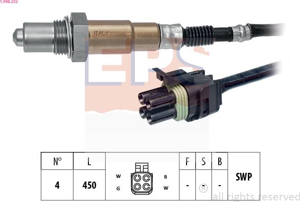 EPS 1.998.232 - Sonde lambda cwaw.fr