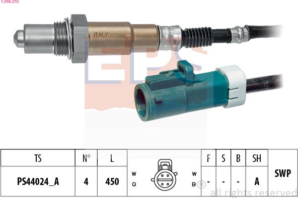 EPS 1.998.270 - Sonde lambda cwaw.fr