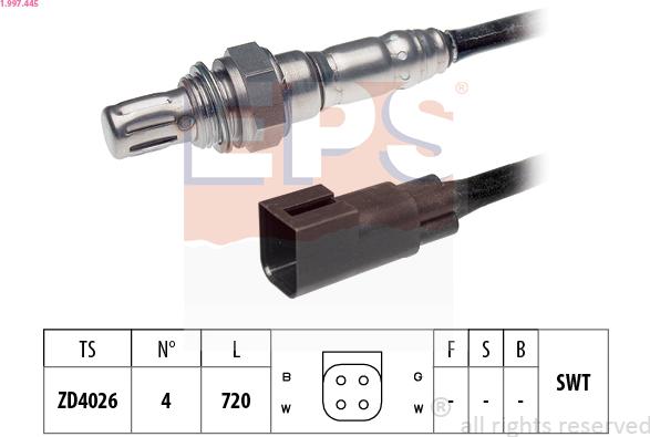 EPS 1.997.445 - Sonde lambda cwaw.fr